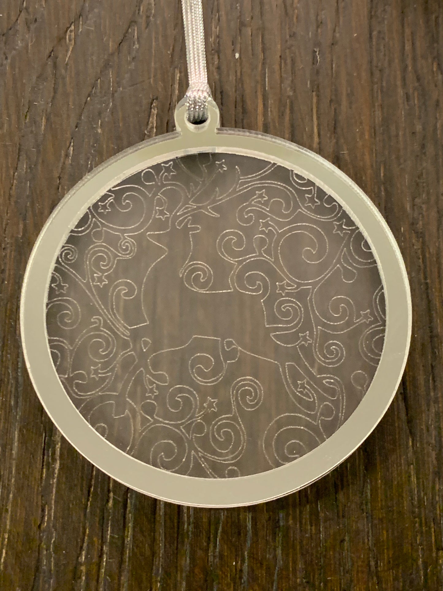 Silver Mirror Acrylic Ornament