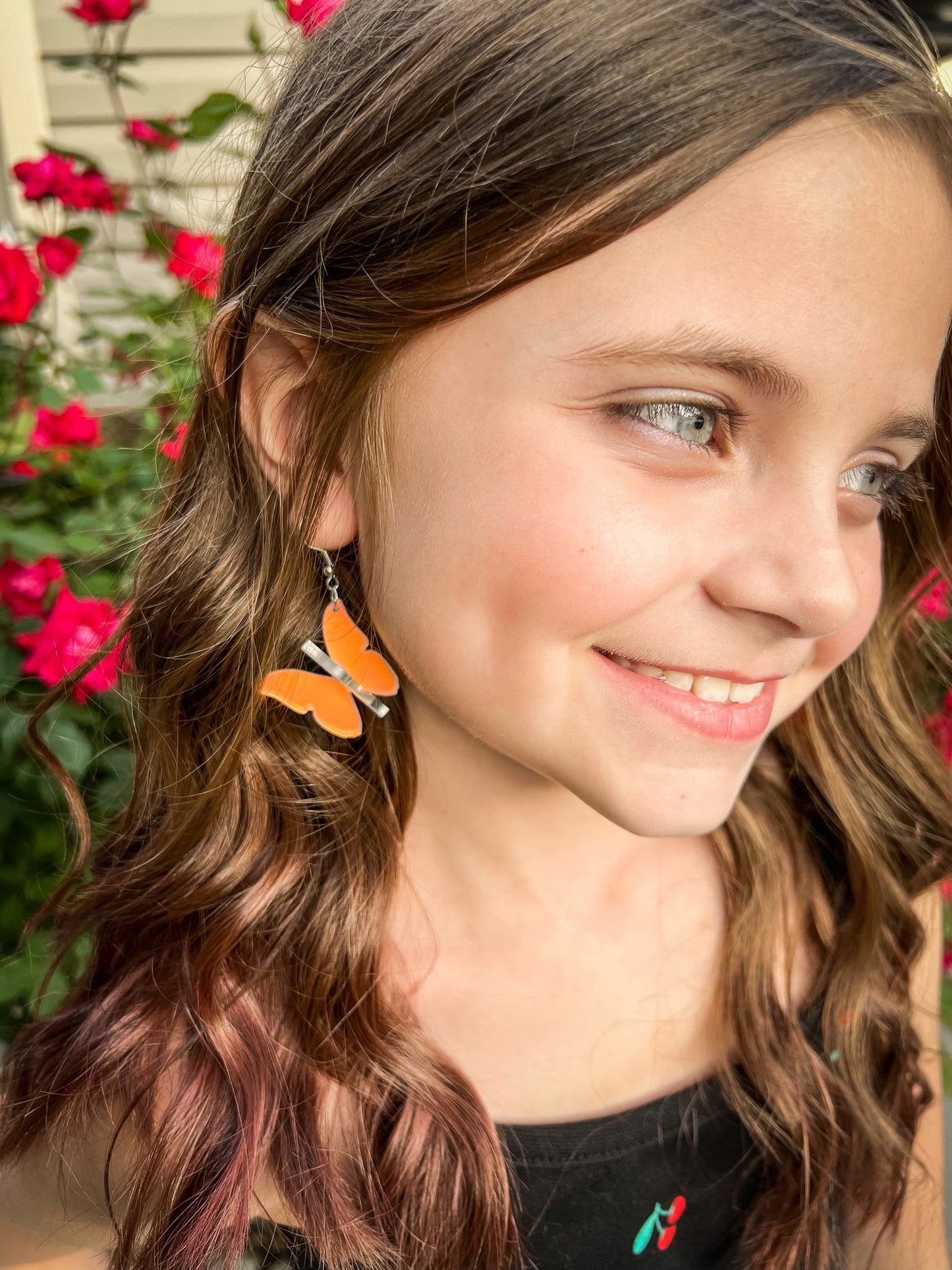 3D Iridescent Butterfly Earrings