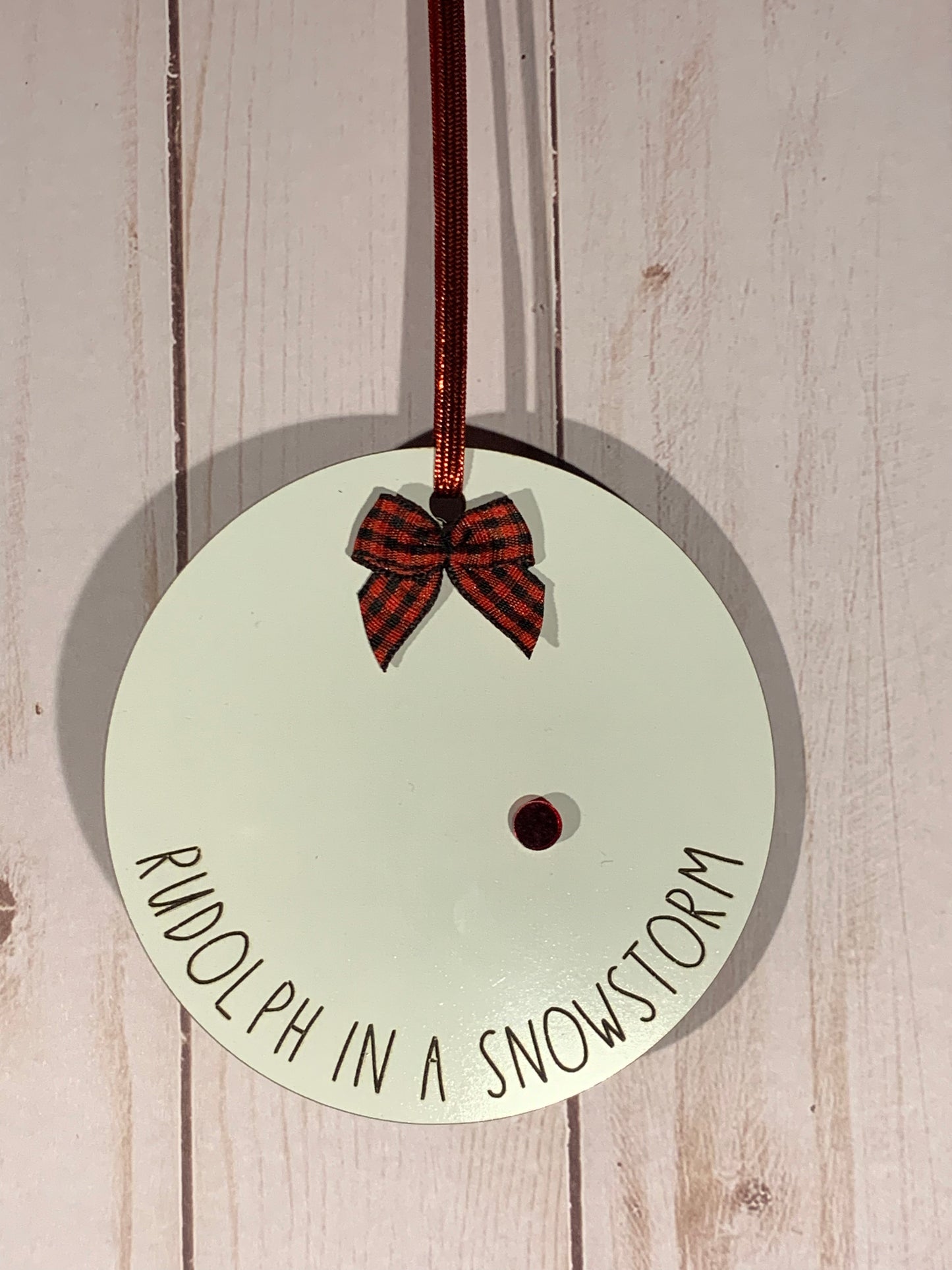 Rudolph in a Snowstorm Ornament