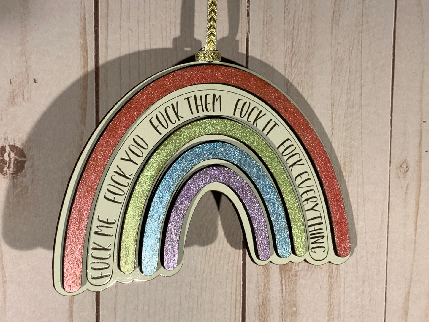 Naughty Rainbow Ornament