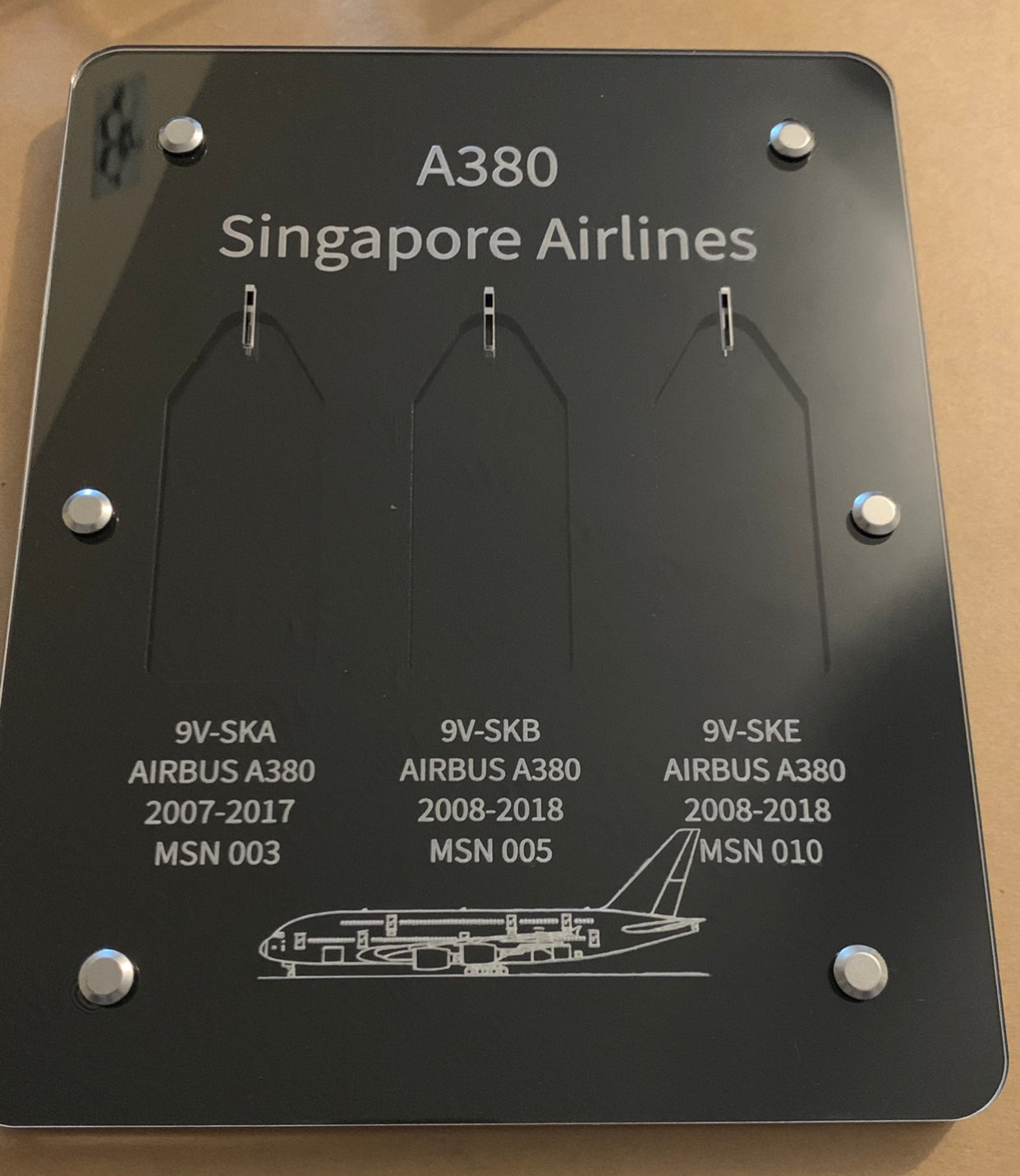 A380 Singapore Airlines ATAG Display